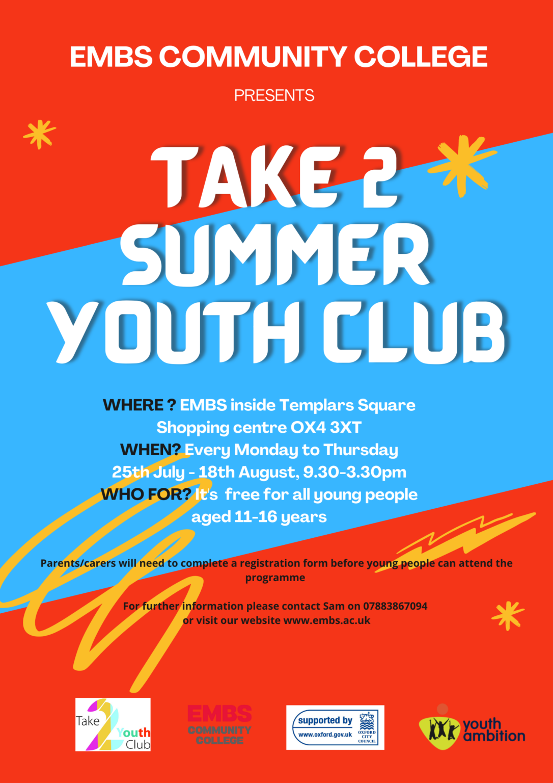 The Summer Youth Club is back! EMBS Community College English and